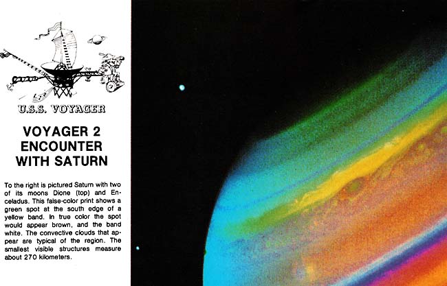 1981 Voyager 2 Saturn Encounter QSL Card – JPL Amateur Radio Club